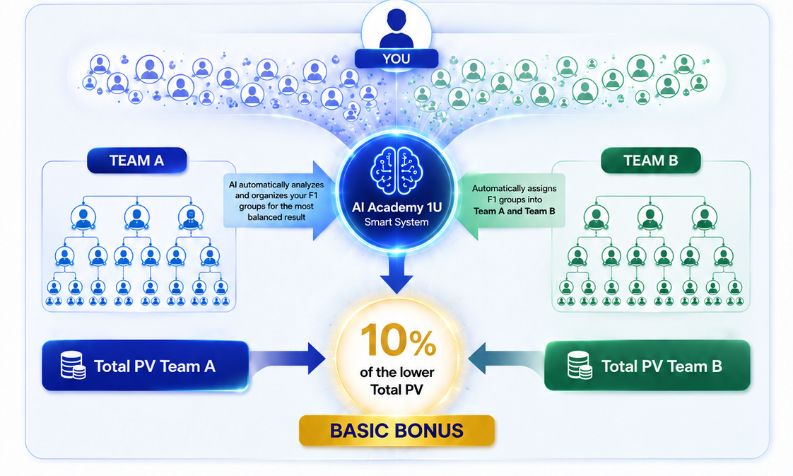 Basic Bonus Team A and Team B diagram